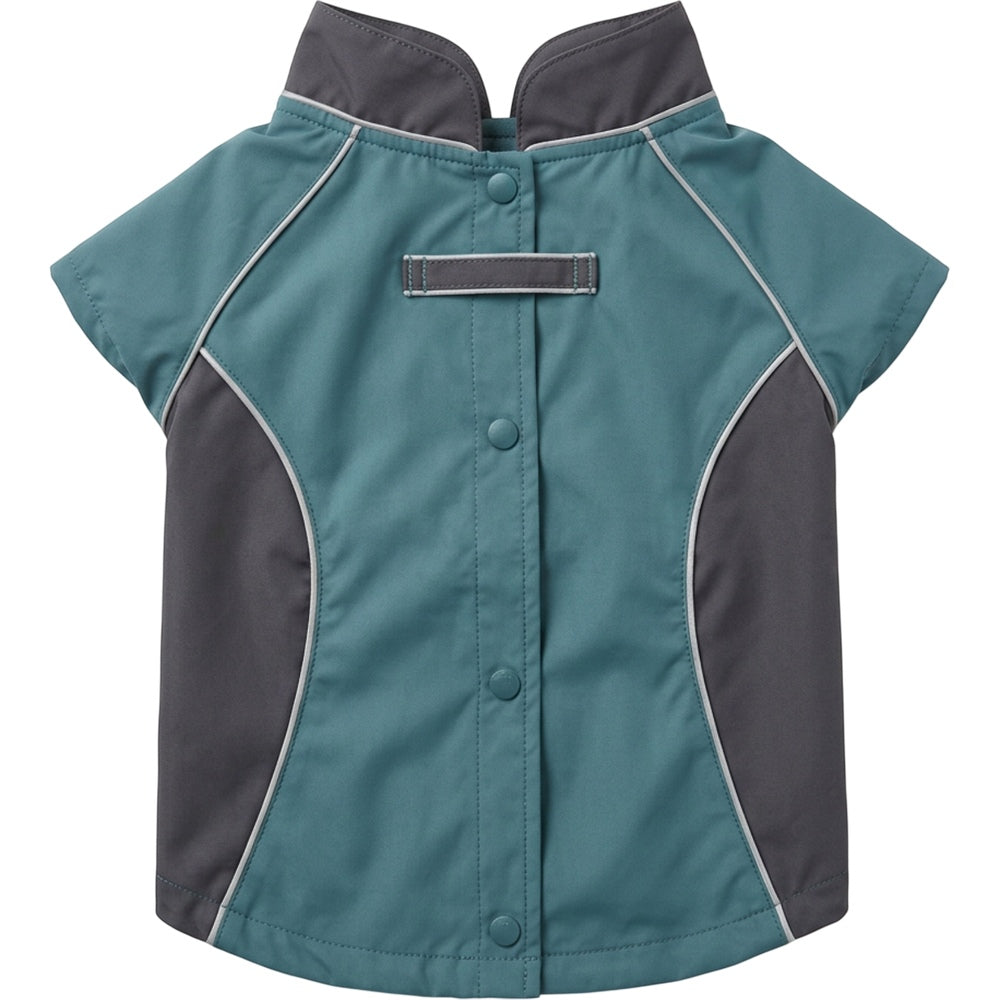 Pvxvg Hoodless Windbreaker Pet Jacket Large Teal Charcoal - Product view