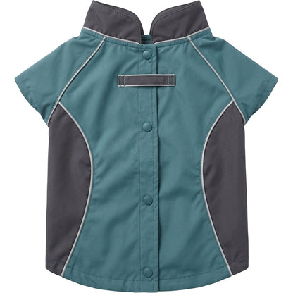 Pvxvg Hoodless Windbreaker Pet Jacket Large Teal Charcoal - Product view