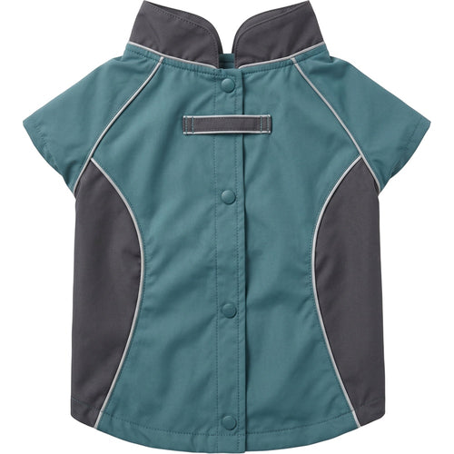 Pvxvg Hoodless Windbreaker Pet Jacket Large Teal Charcoal - Product view