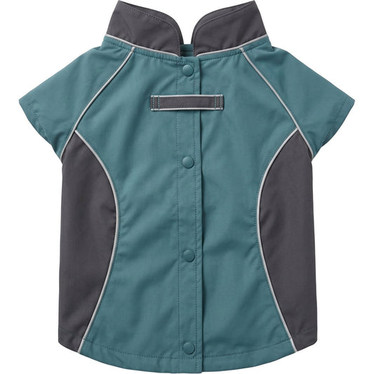 Pvxvg Hoodless Windbreaker Pet Jacket Large Teal Charcoal - Product view